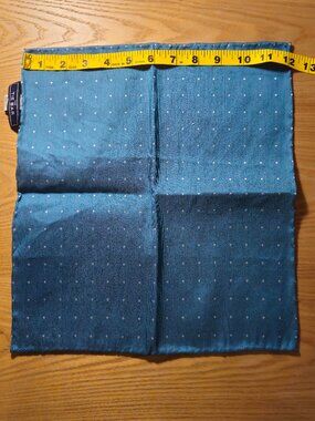The Tie Bar teal dotted pocket square